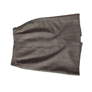 Skirt Lined Women Size 12 Wool Black Plaid Red Classics VTG Liz Claiborne